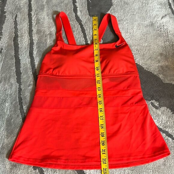 NIKE Mesh Solid Edge V-Back Women's 2-Piece Tankini Swim Set - Picture 10 of 13